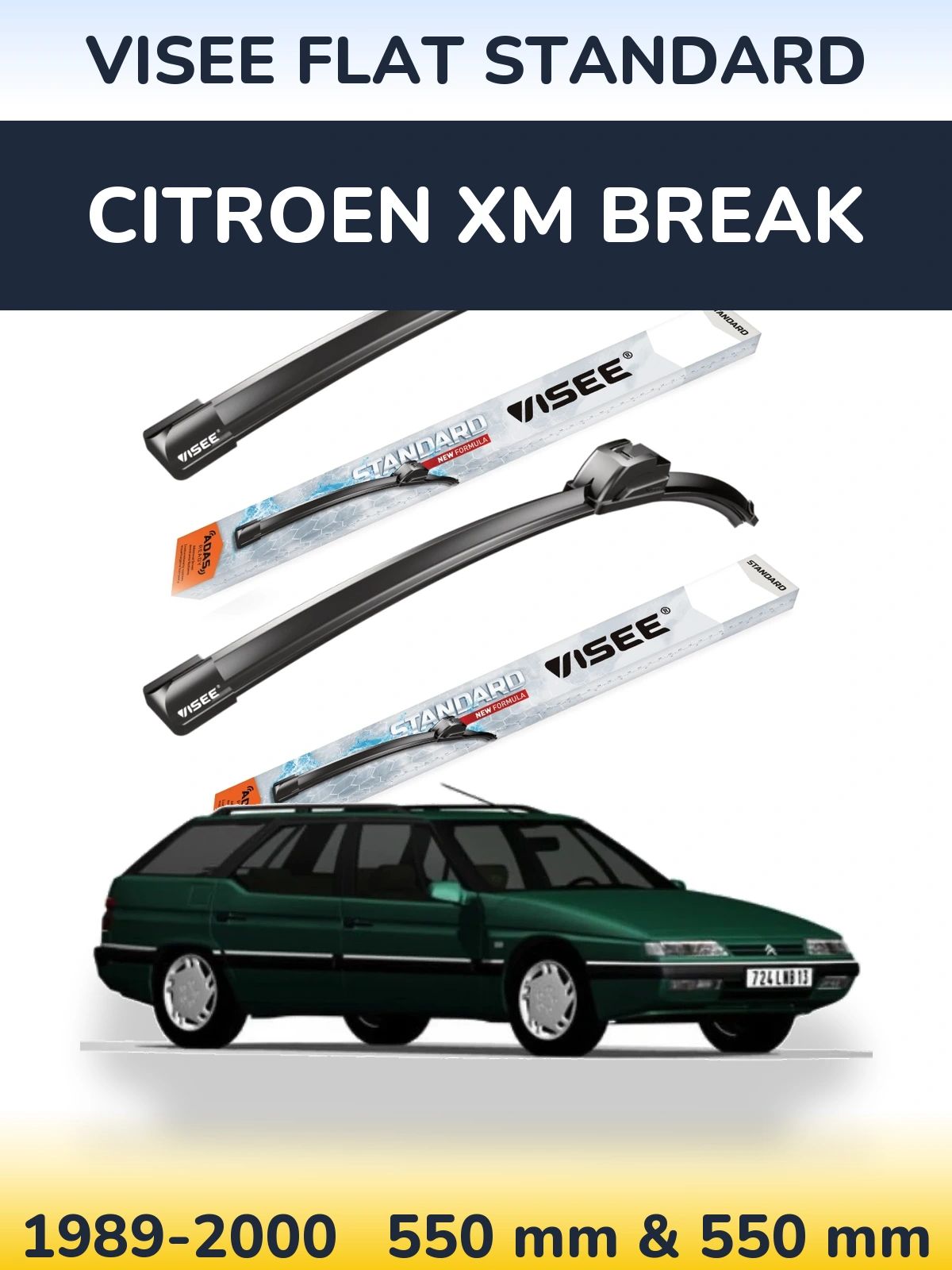 Ștergătoare VISEE FLAT STANDARD pentru Citroen XM Break