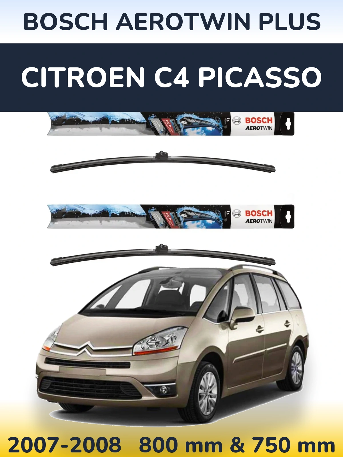 Ștergătoare BOSCH AeroTwin Plus pentru Citroen C4 Picasso