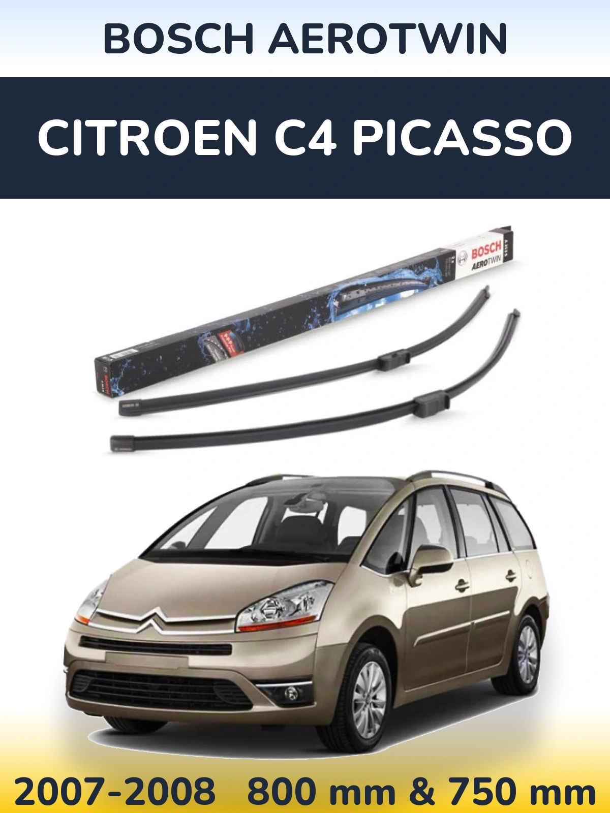 Ștergătoare BOSCH AeroTwin pentru Citroen C4 Picasso