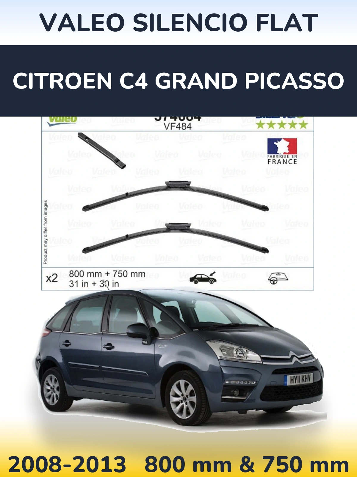 Ștergătoare Valeo Silencio Flat pentru Citroen C4 Grand Picasso