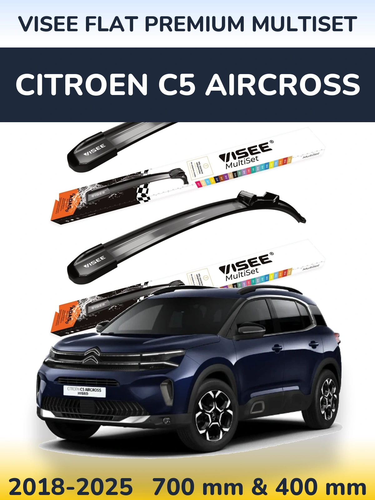 Ștergătoare VISEE FLAT PREMIUM MultiSet pentru Citroen C5 Aircross