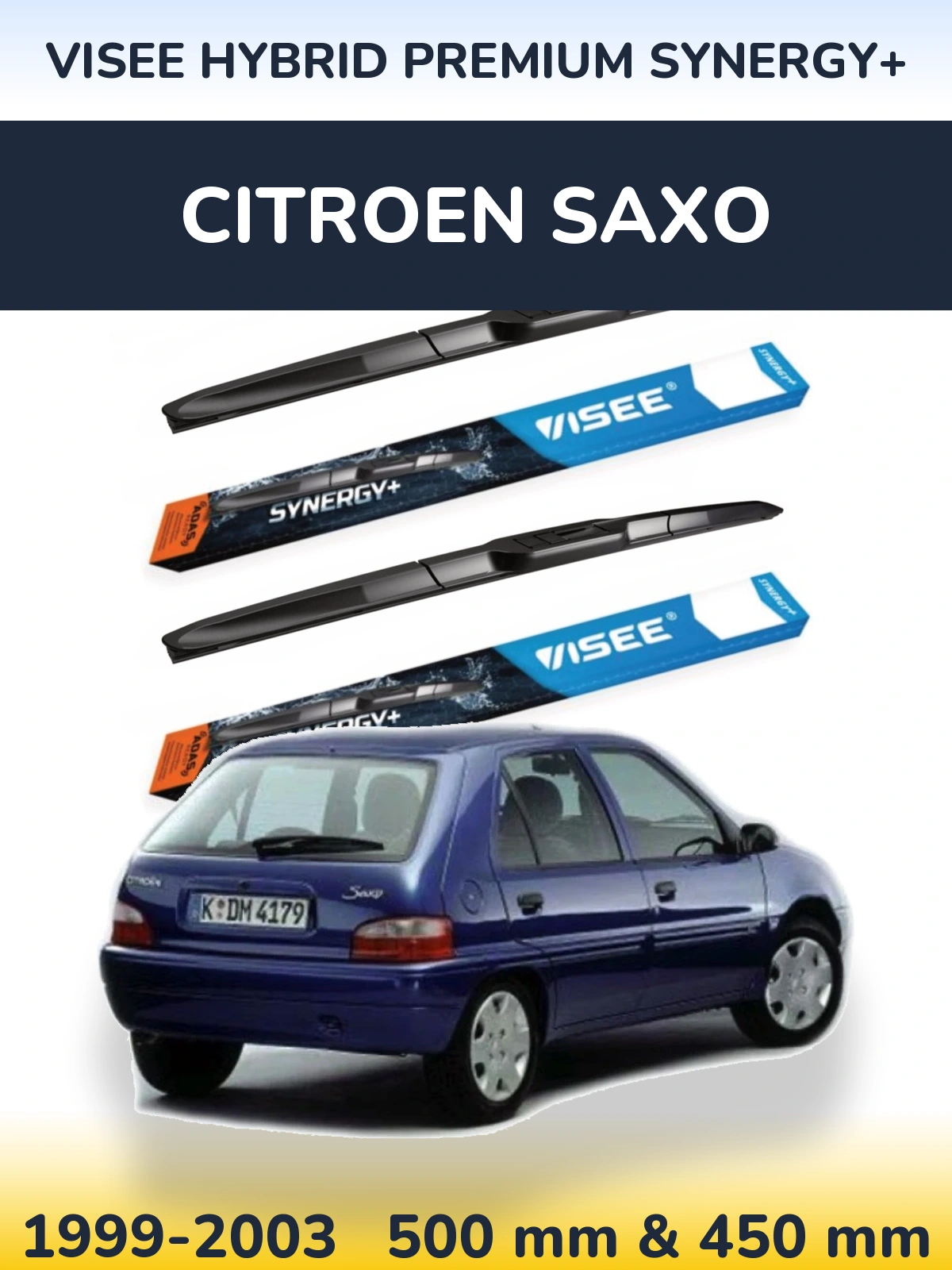 Ștergătoare VISEE HYBRID PREMIUM SYNERGY+ pentru Citroen Saxo
