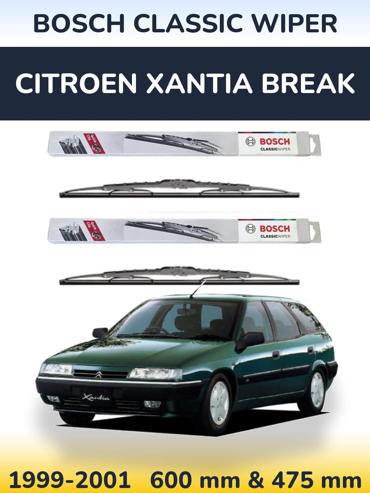 Ștergătoare BOSCH Classic Wiper pentru Citroen Xantia Break