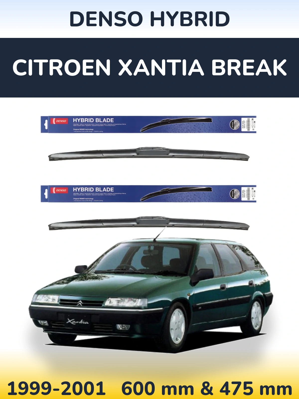 Ștergătoare Denso Hybrid pentru Citroen Xantia Break