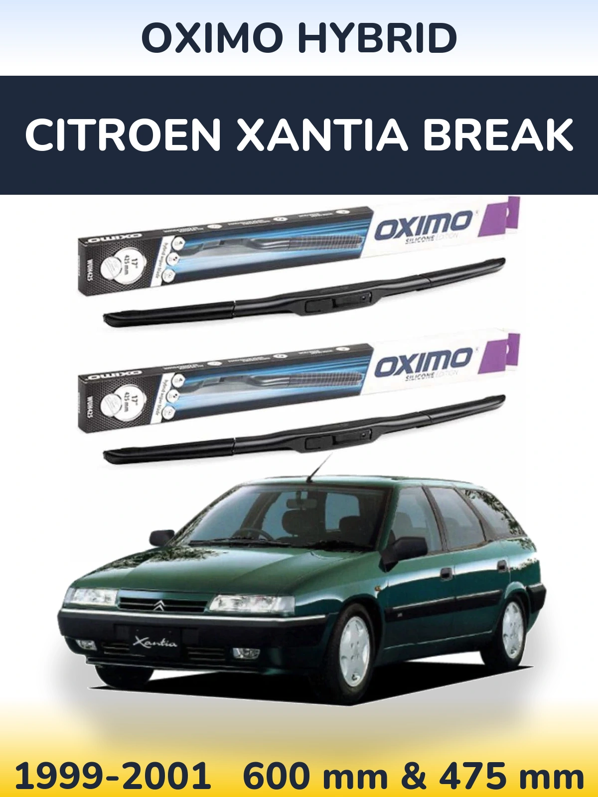 Ștergătoare Oximo Hybrid pentru Citroen Xantia Break
