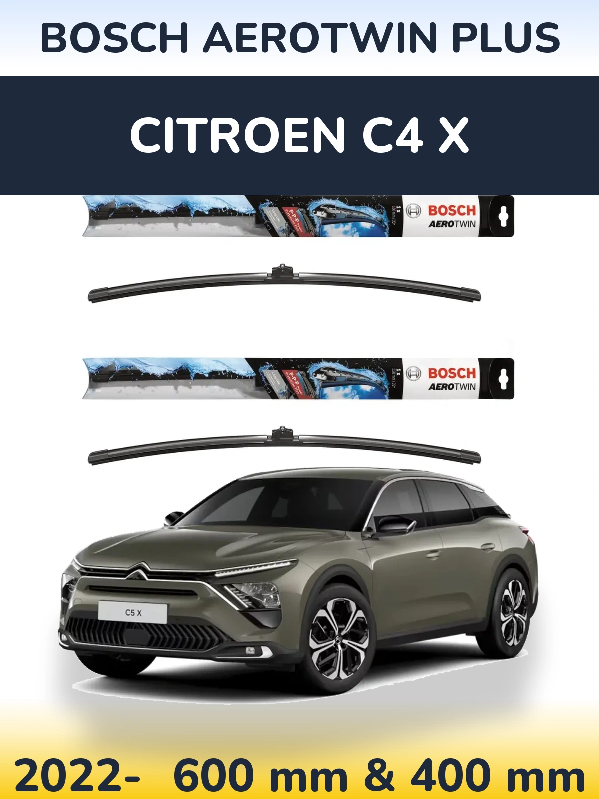 Ștergătoare BOSCH AeroTwin Plus pentru Citroen C4 X