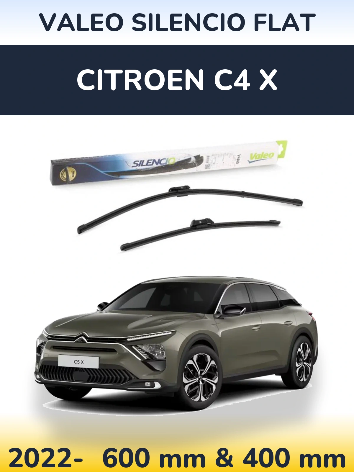Ștergătoare Valeo Silencio Flat pentru Citroen C4 X