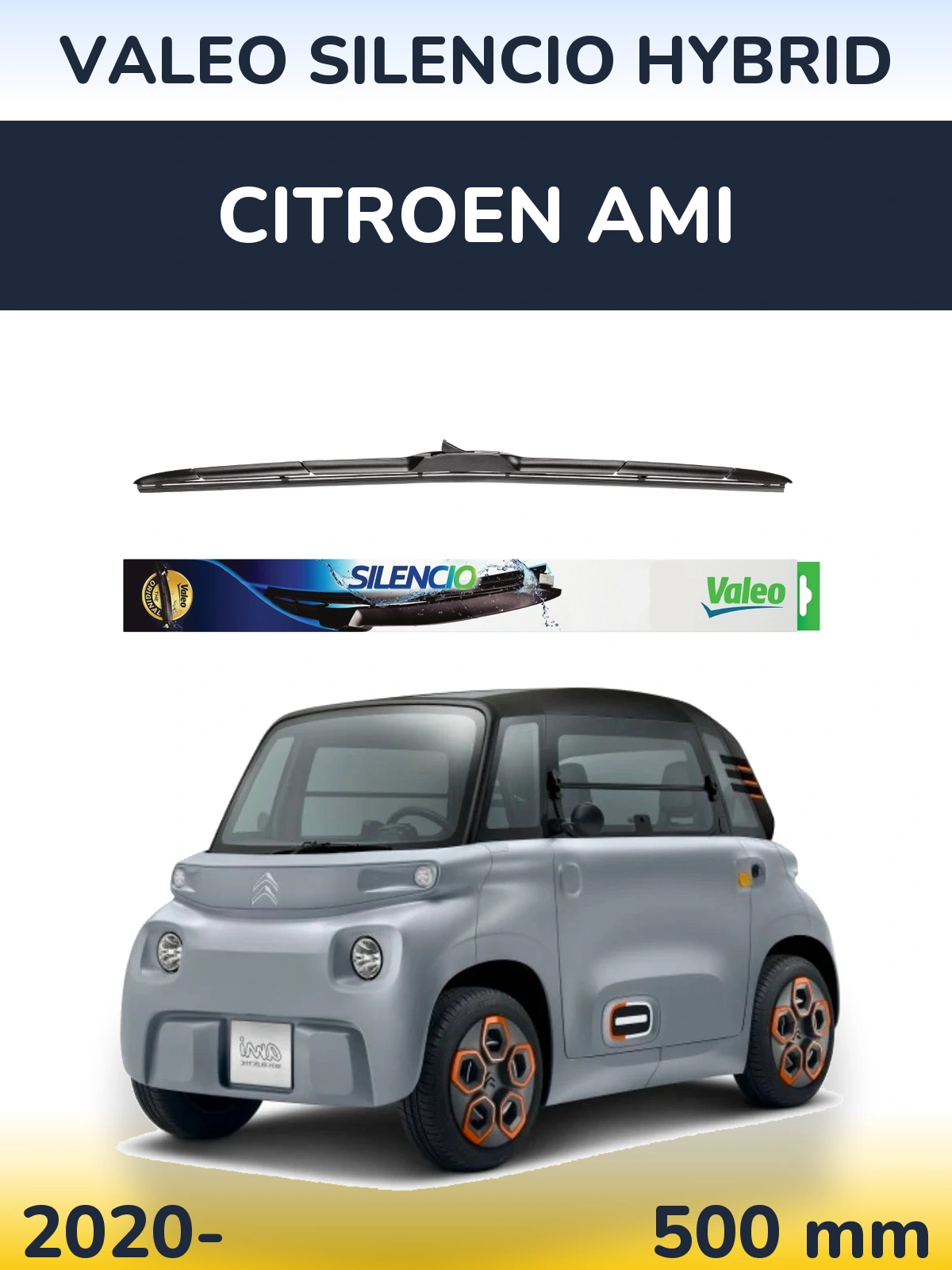 Ștergătoare Valeo Silencio Hybrid pentru Citroen Ami
