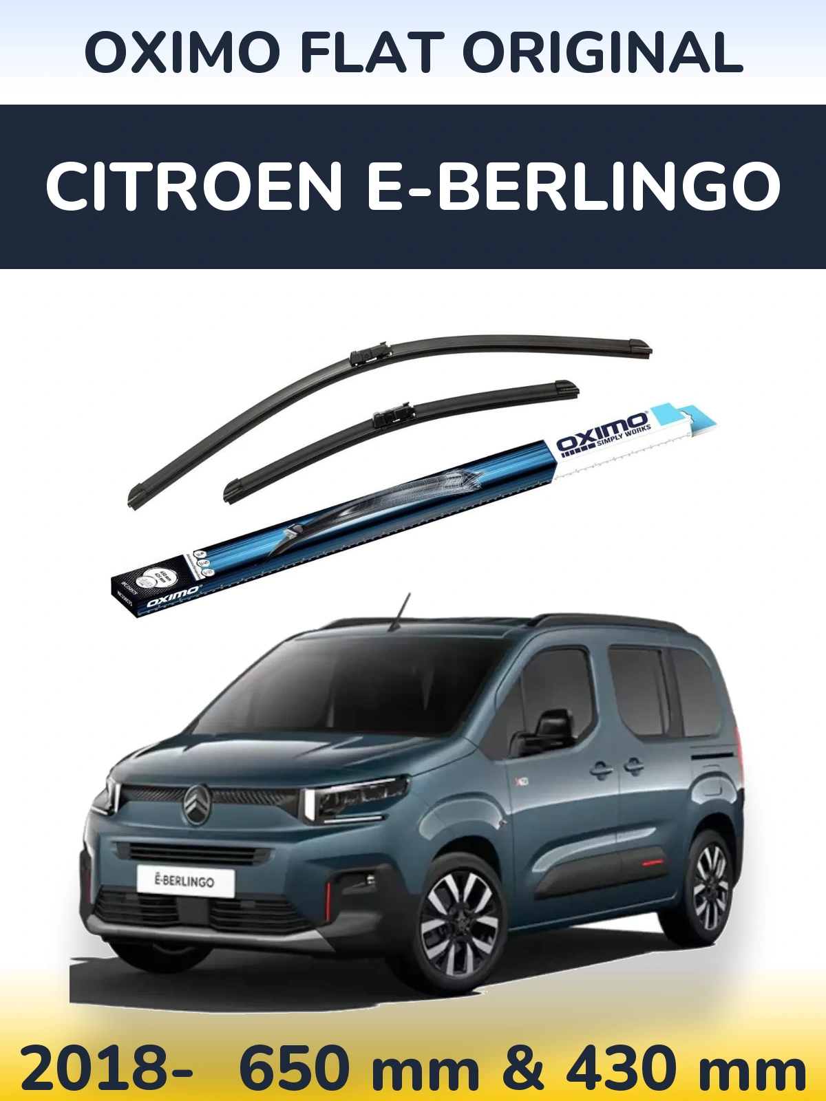 Ștergătoare Oximo Flat Original pentru Citroen e-Berlingo