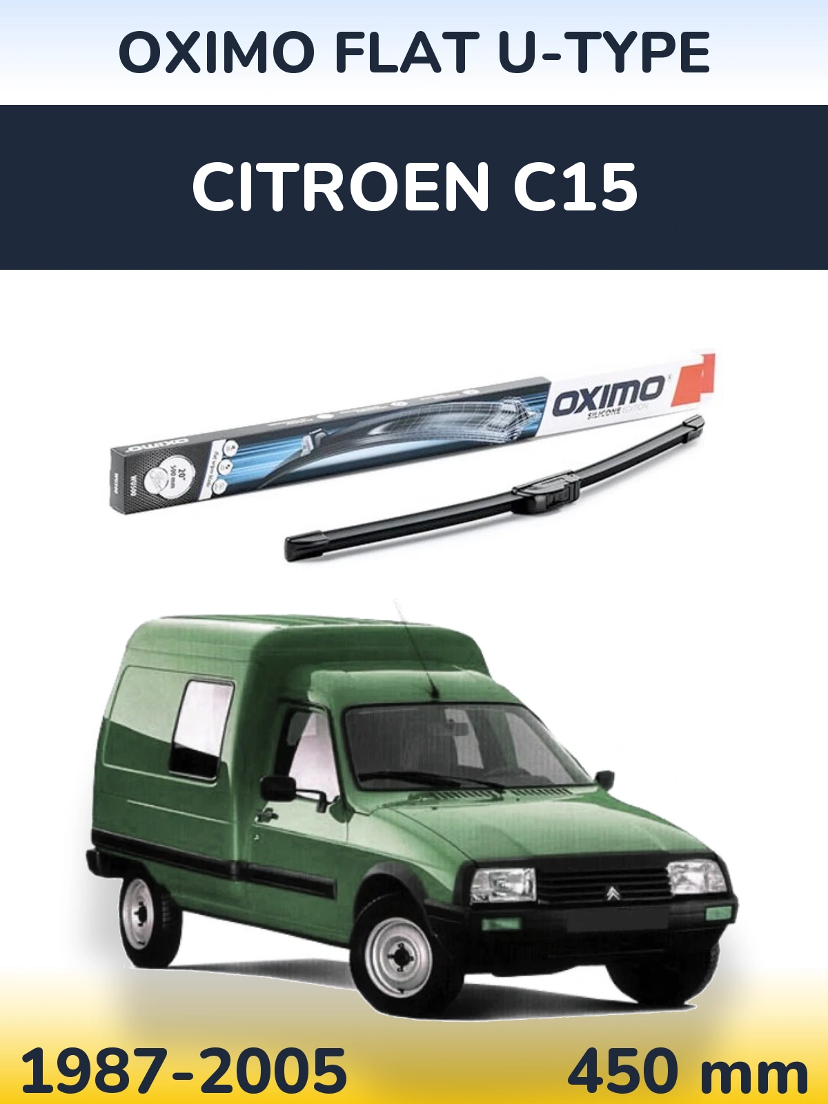 Ștergătoare Oximo Flat U-type pentru Citroen C15