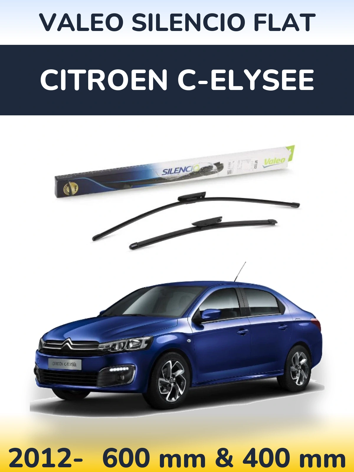 Ștergătoare Valeo Silencio Flat pentru Citroen C-Elysee