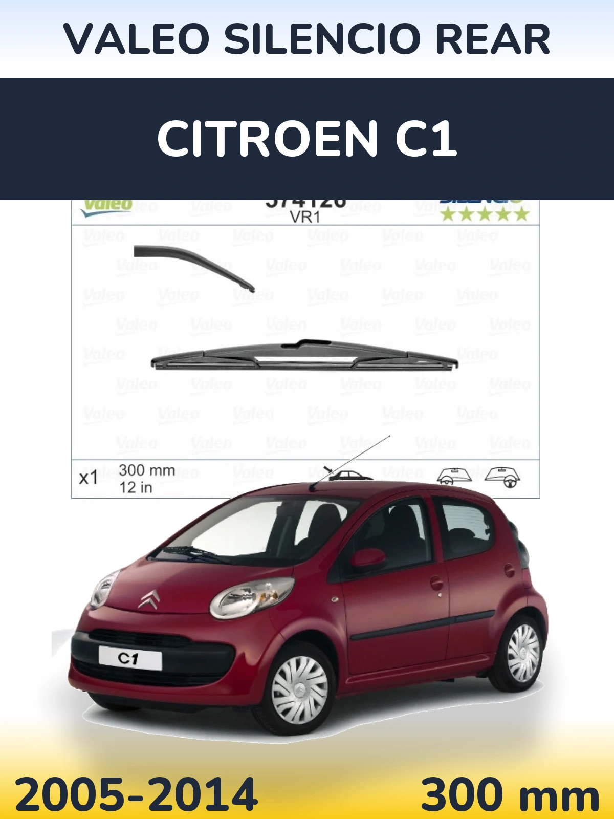 Ștergătoare Valeo Silencio Rear pentru Citroen C1