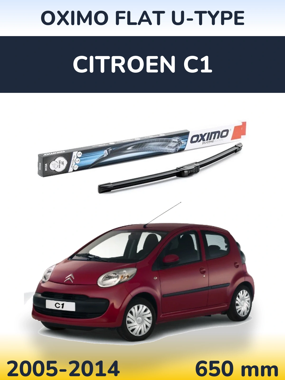 Ștergătoare Oximo Flat U-type pentru Citroen C1