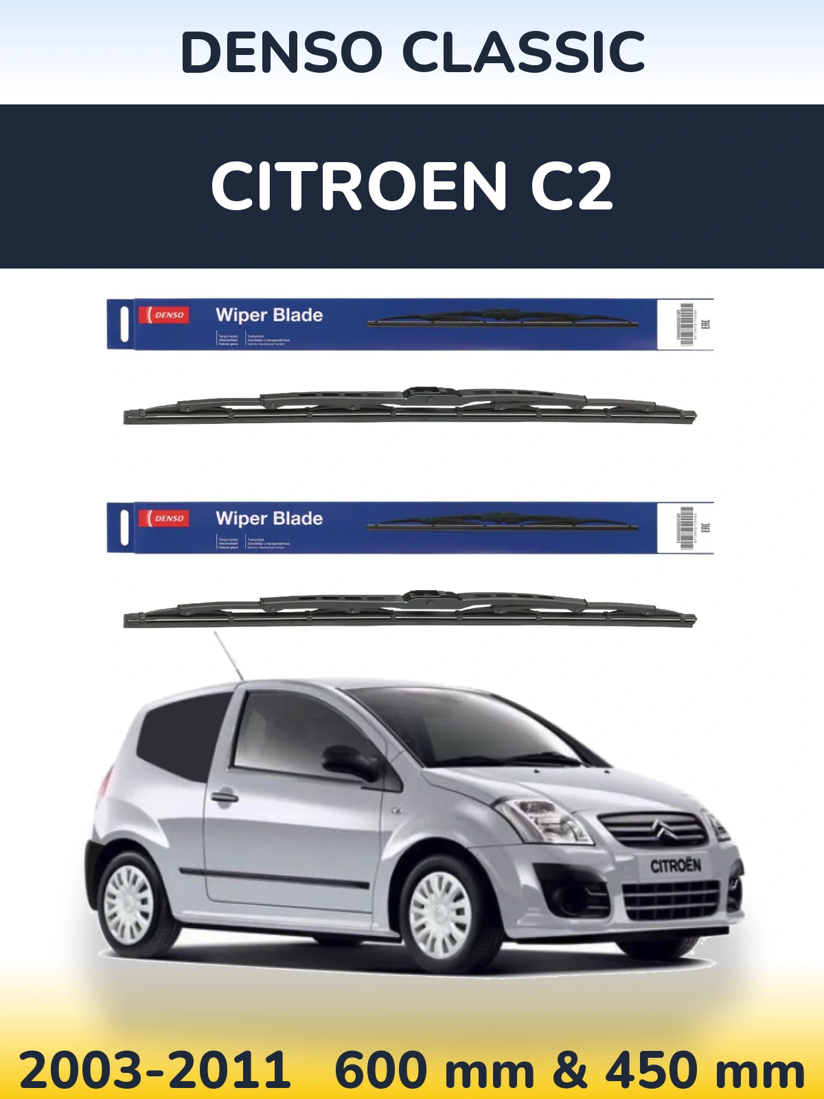 Ștergătoare Denso Classic pentru Citroen C2