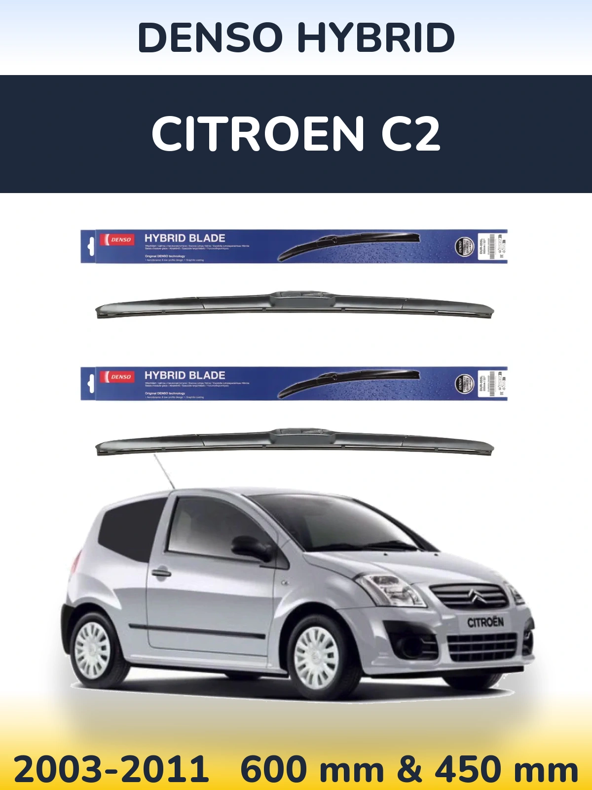 Ștergătoare Denso Hybrid pentru Citroen C2