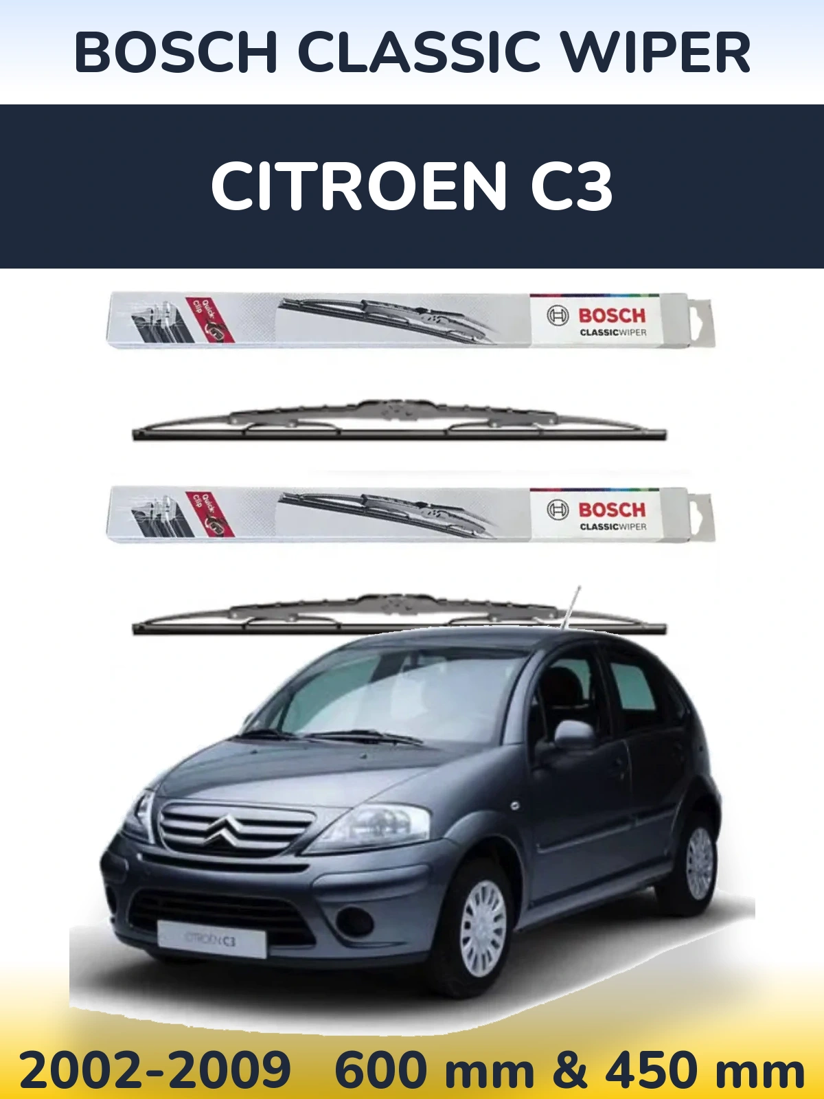 Ștergătoare BOSCH Classic Wiper pentru Citroen C3