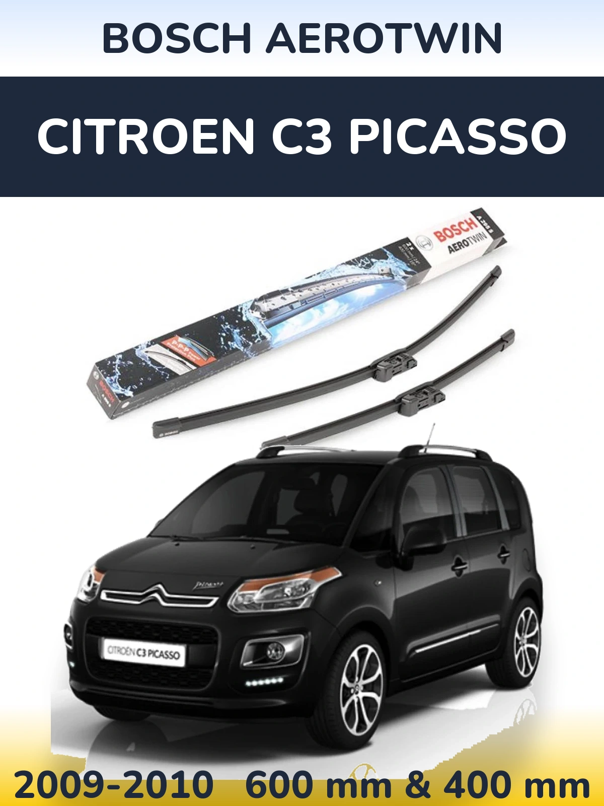 Ștergătoare BOSCH AeroTwin pentru Citroen C3 Picasso
