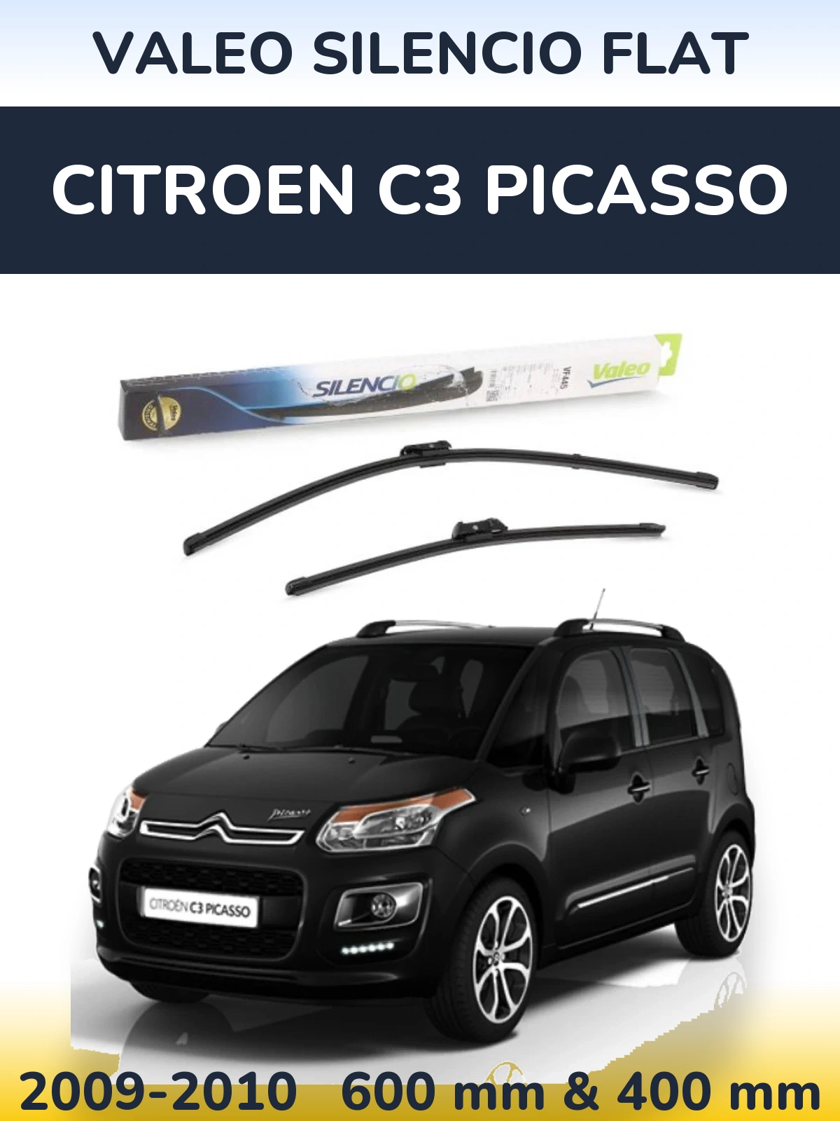 Ștergătoare Valeo Silencio Flat pentru Citroen C3 Picasso
