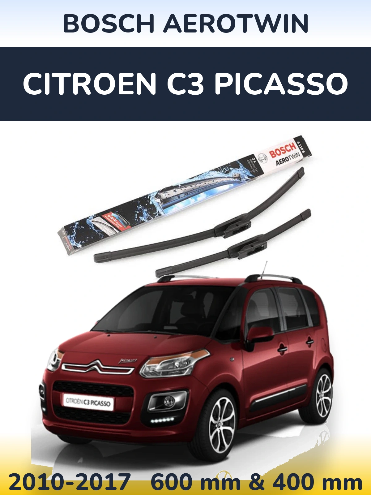 Ștergătoare BOSCH AeroTwin pentru Citroen C3 Picasso