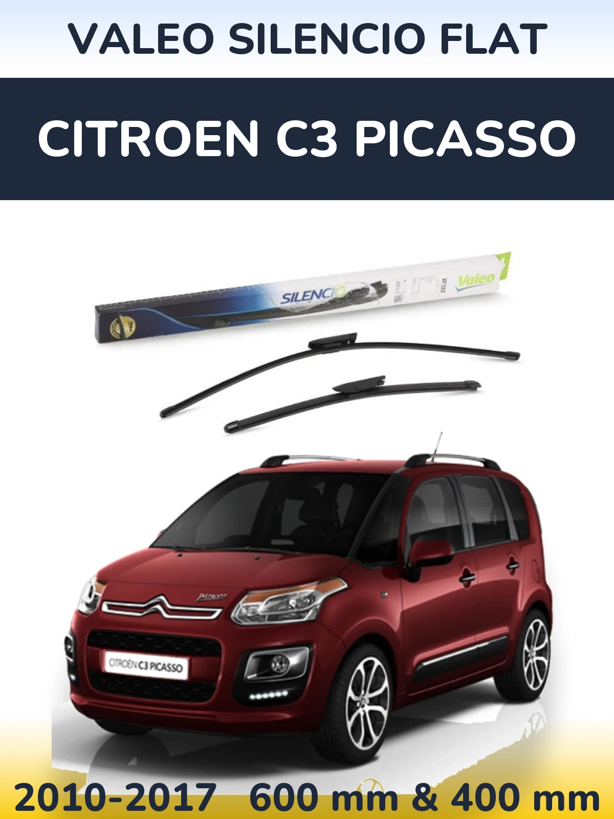 Ștergătoare Valeo Silencio Flat pentru Citroen C3 Picasso