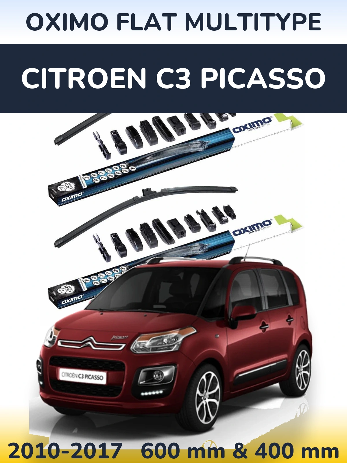Ștergătoare Oximo Flat MultiTipe pentru Citroen C3 Picasso