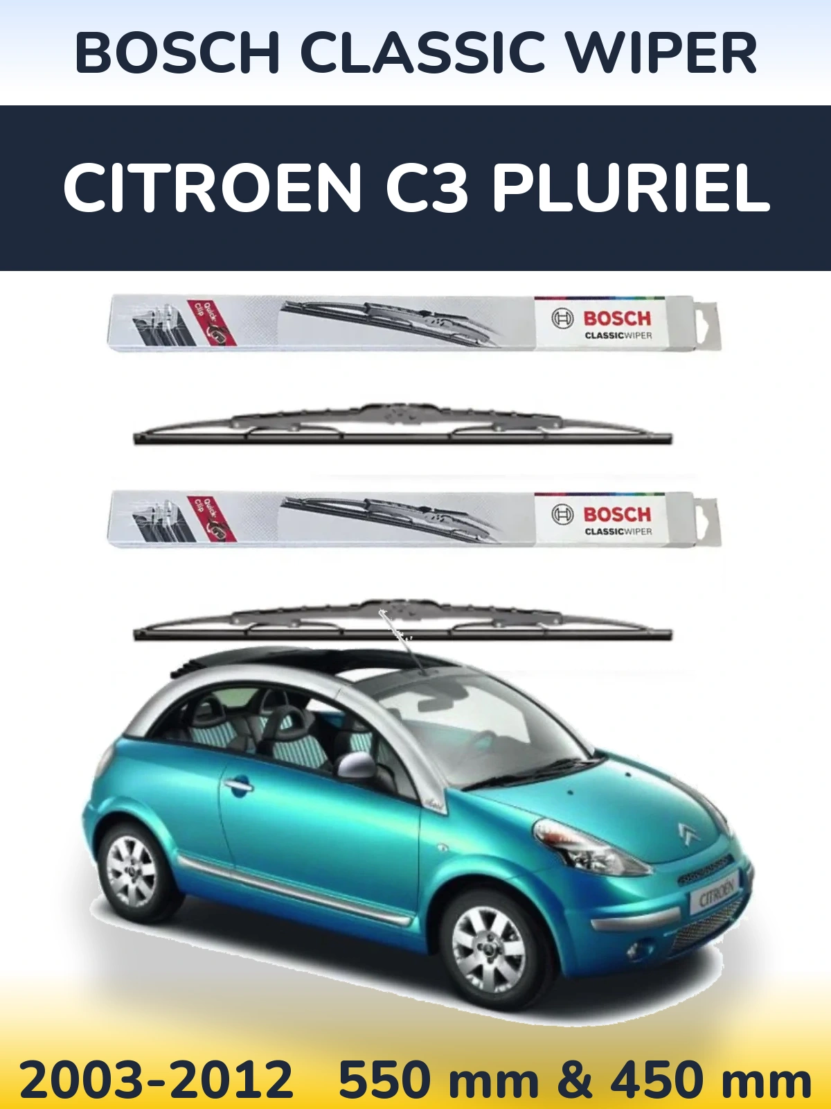 Ștergătoare BOSCH Classic Wiper pentru Citroen C3 Pluriel