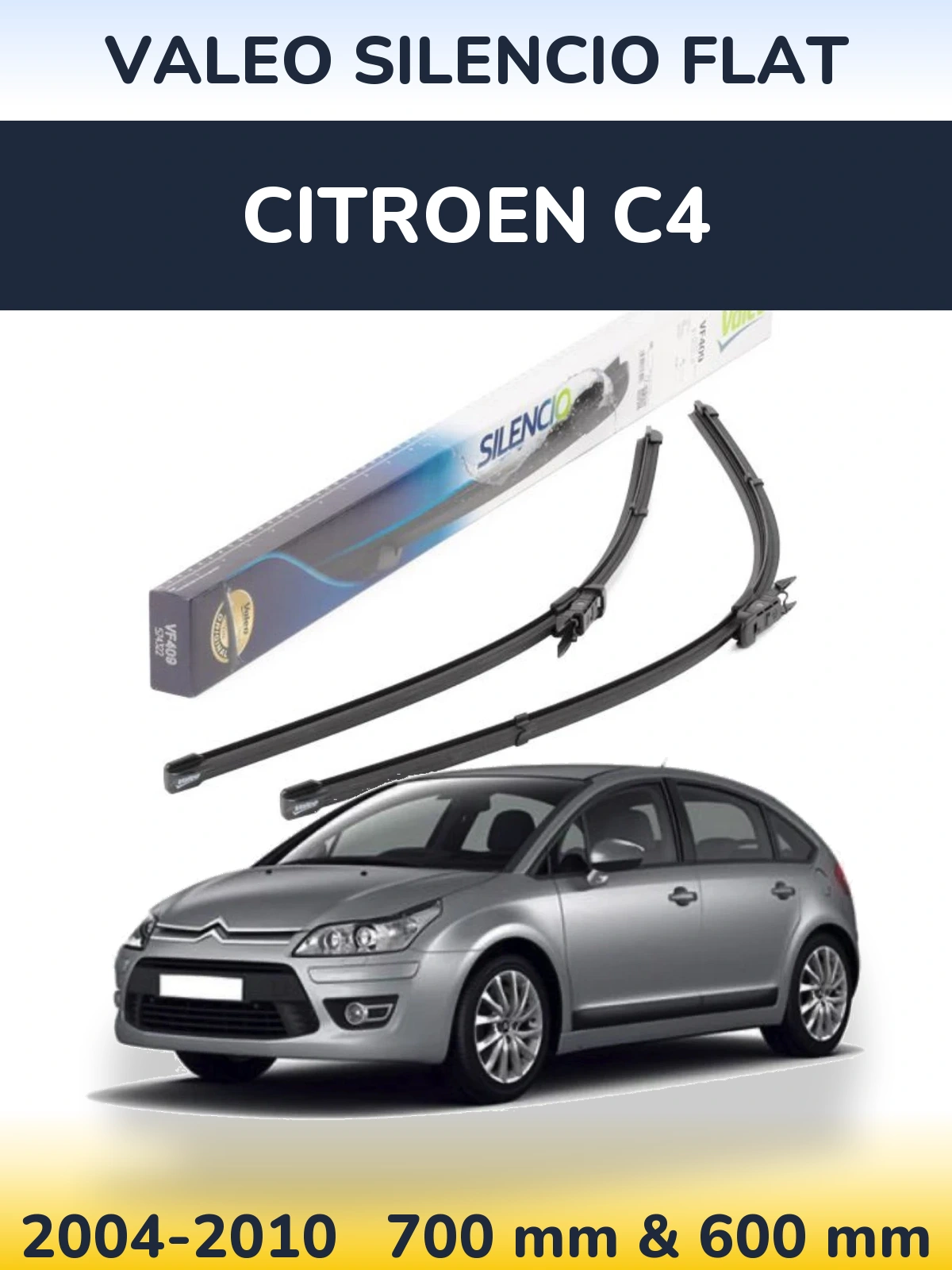 Ștergătoare Valeo Silencio Flat pentru Citroen C4