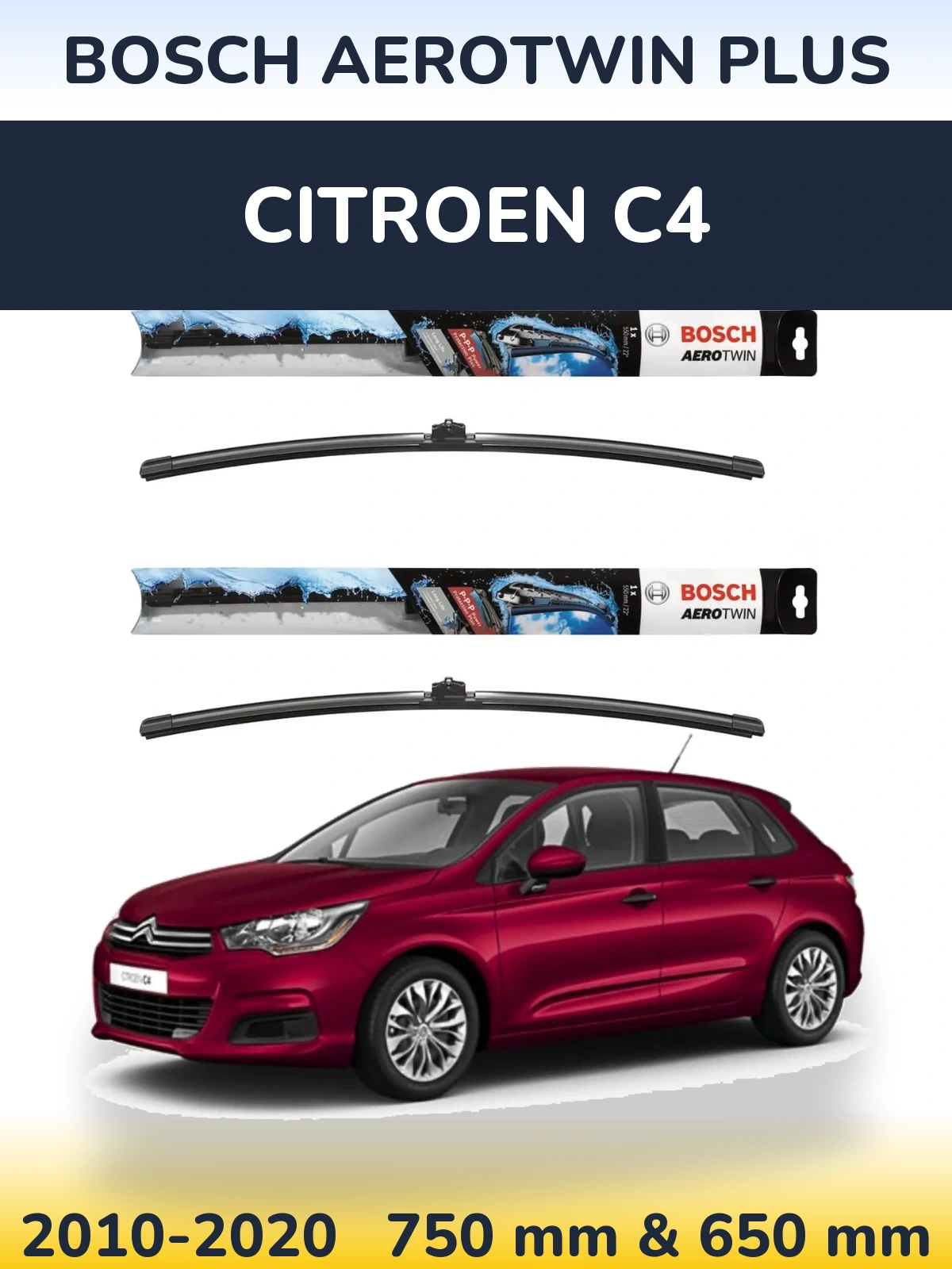 Ștergătoare BOSCH AeroTwin Plus pentru Citroen C4