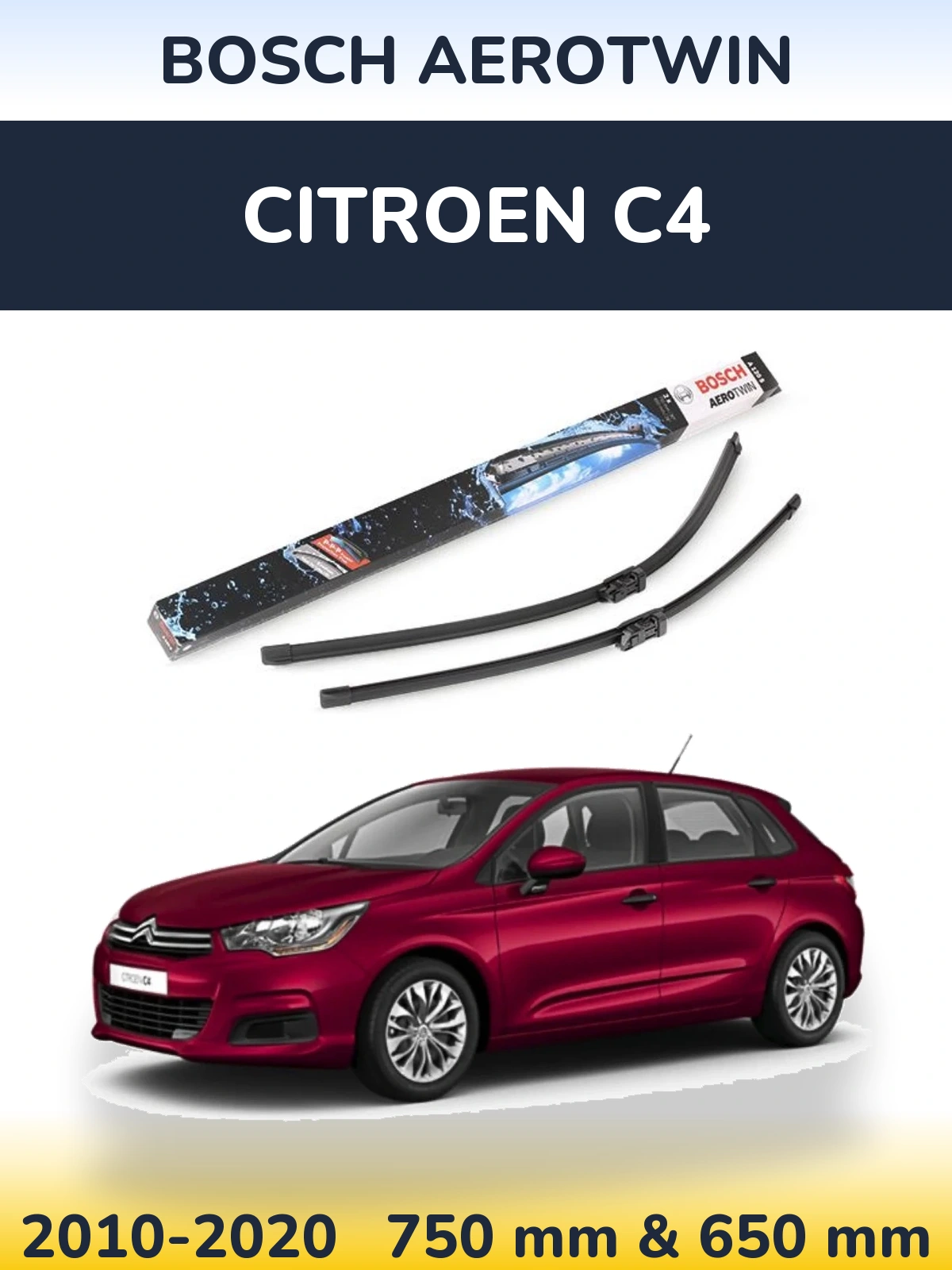 Ștergătoare BOSCH AeroTwin pentru Citroen C4