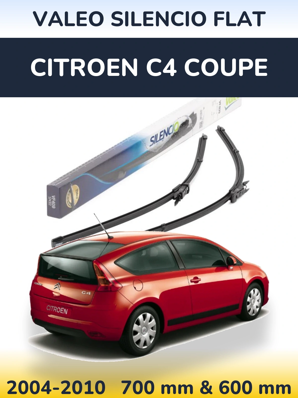 Ștergătoare Valeo Silencio Flat pentru Citroen C4 Coupe