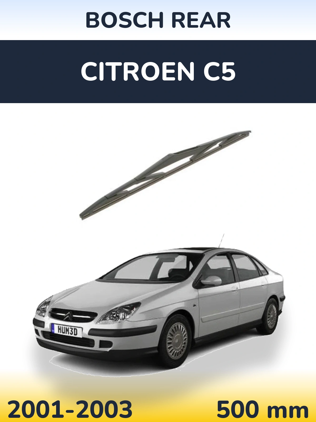Задний дворник BOSCH Rear 500 мм для Citroen C5 2001-2003