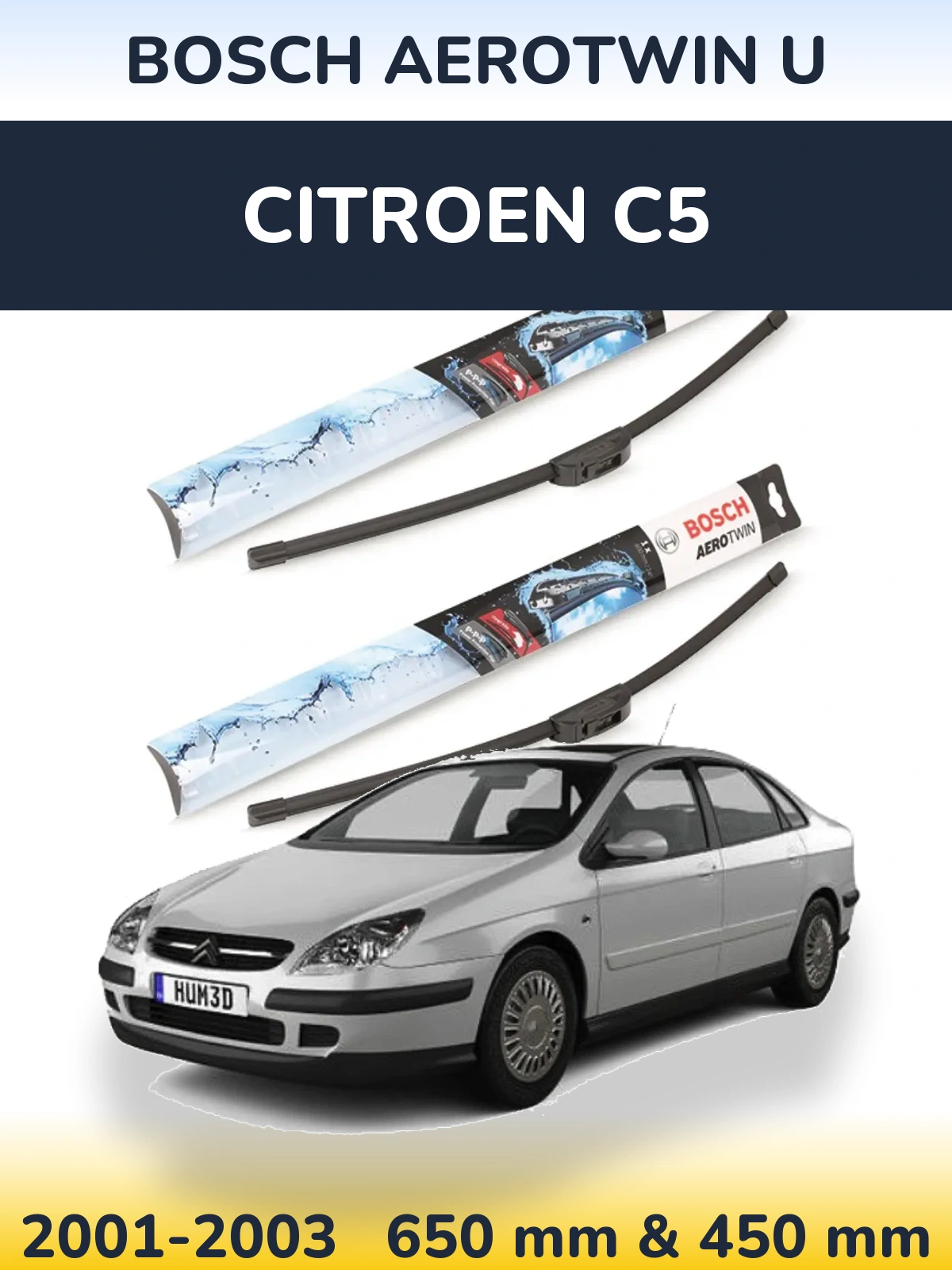 Ștergătoare BOSCH AeroTwin U pentru Citroen C5