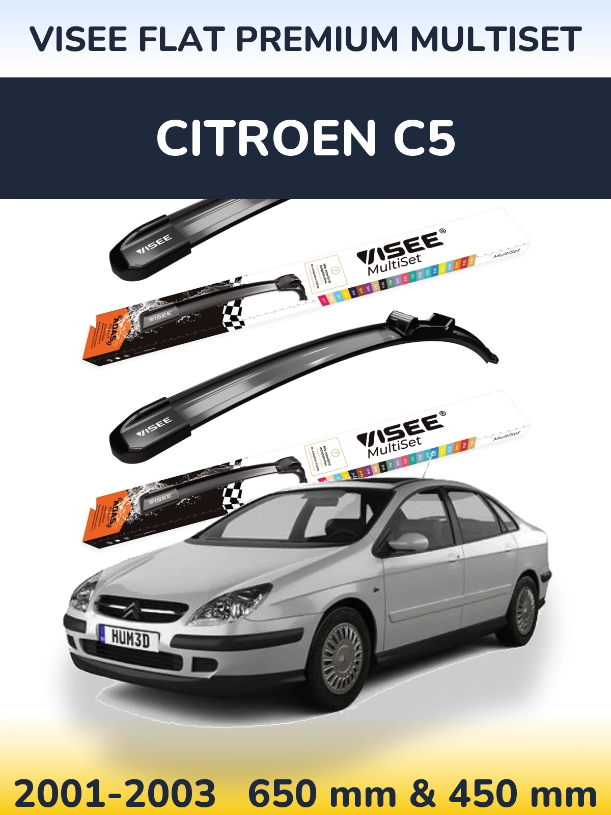 Ștergătoare VISEE FLAT PREMIUM MultiSet pentru Citroen C5