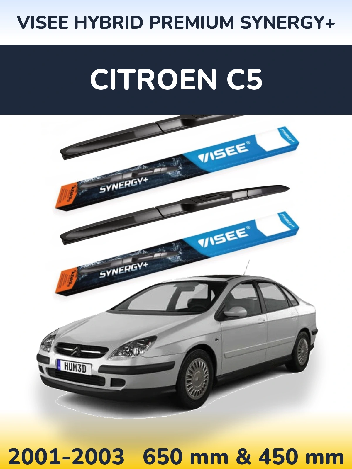 Ștergătoare VISEE HYBRID PREMIUM SYNERGY+ pentru Citroen C5
