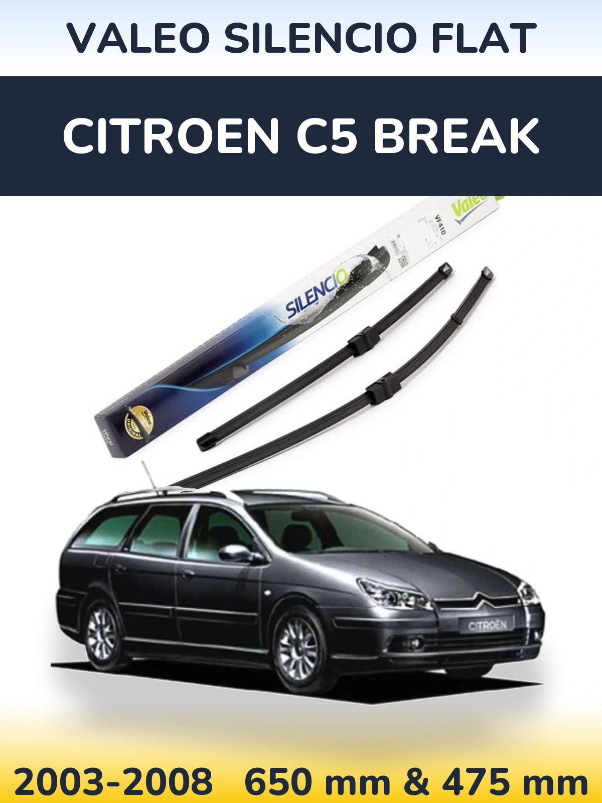 Ștergătoare Valeo Silencio Flat pentru Citroen C5 Break