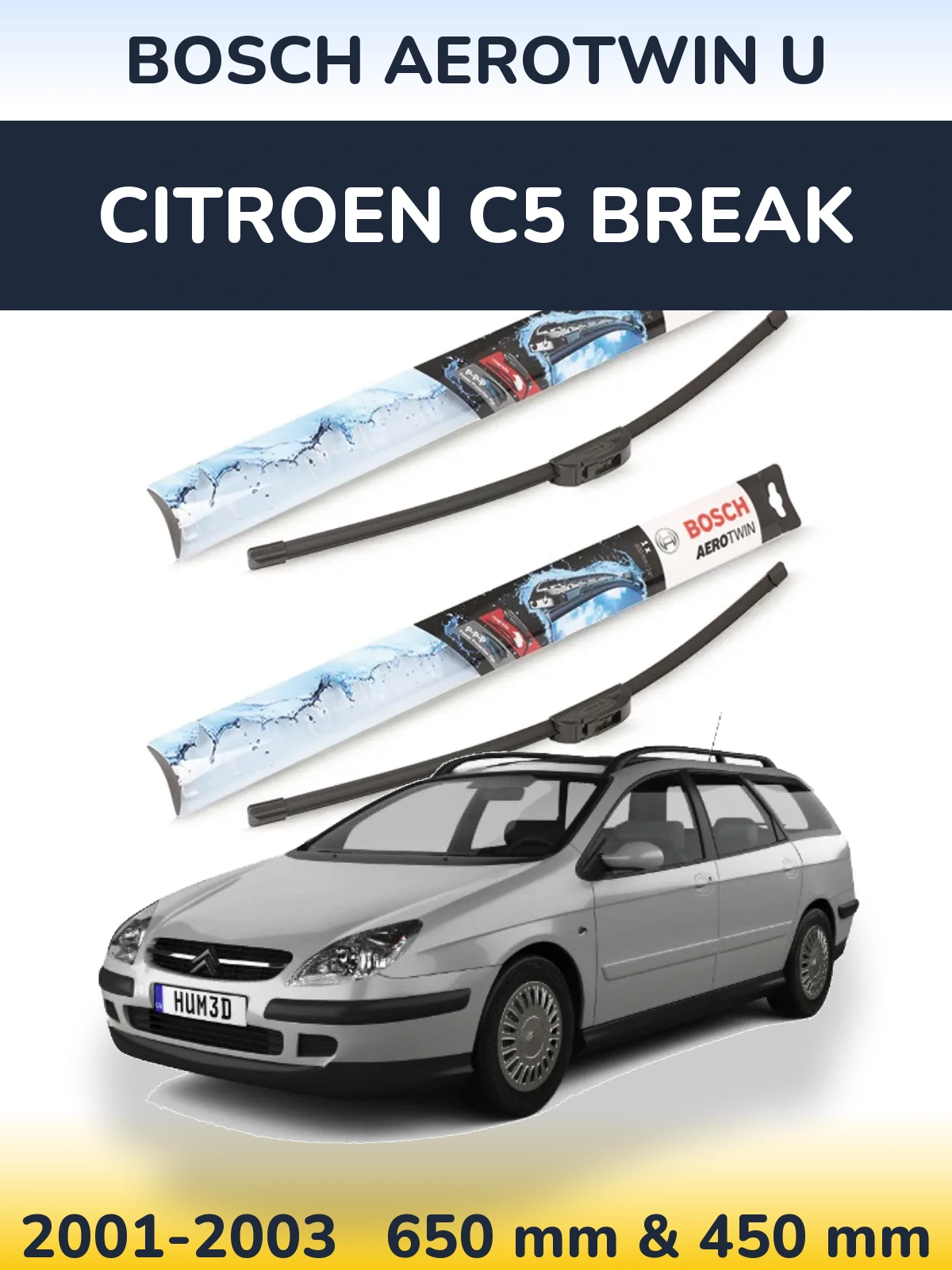 Ștergătoare BOSCH AeroTwin U pentru Citroen C5 Break
