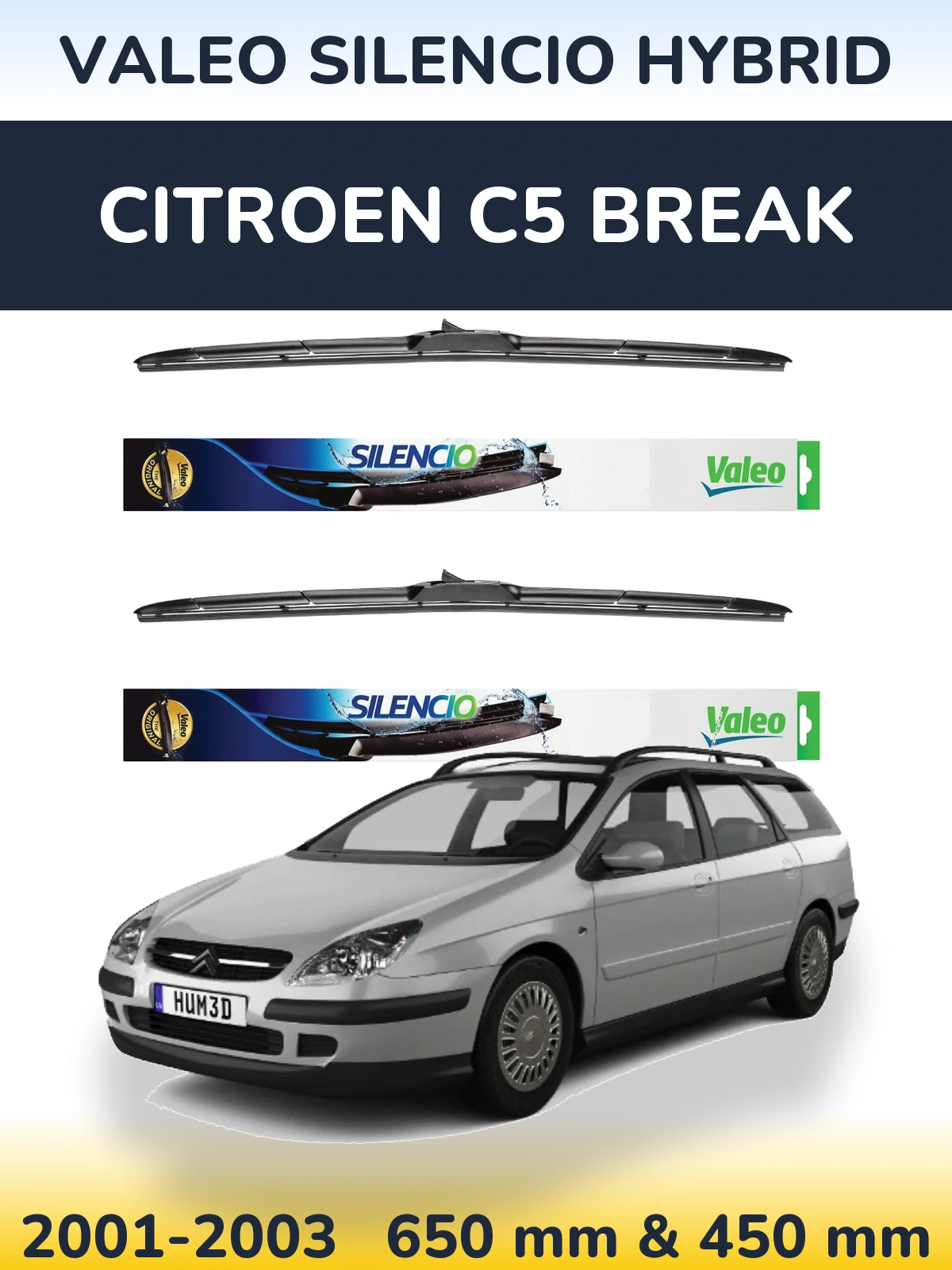 Ștergătoare Valeo Silencio Hybrid pentru Citroen C5 Break