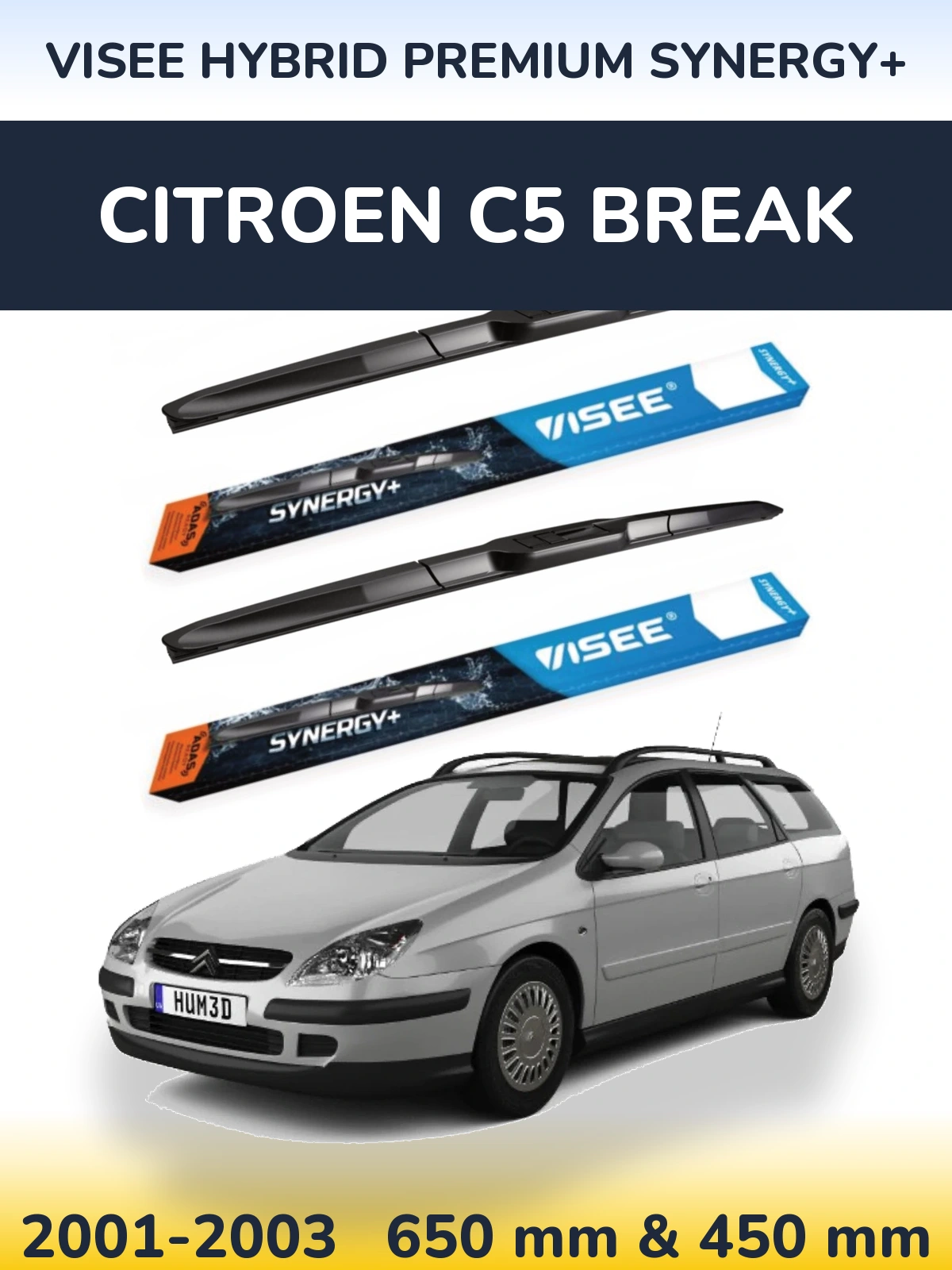 Ștergătoare VISEE HYBRID PREMIUM SYNERGY+ pentru Citroen C5 Break