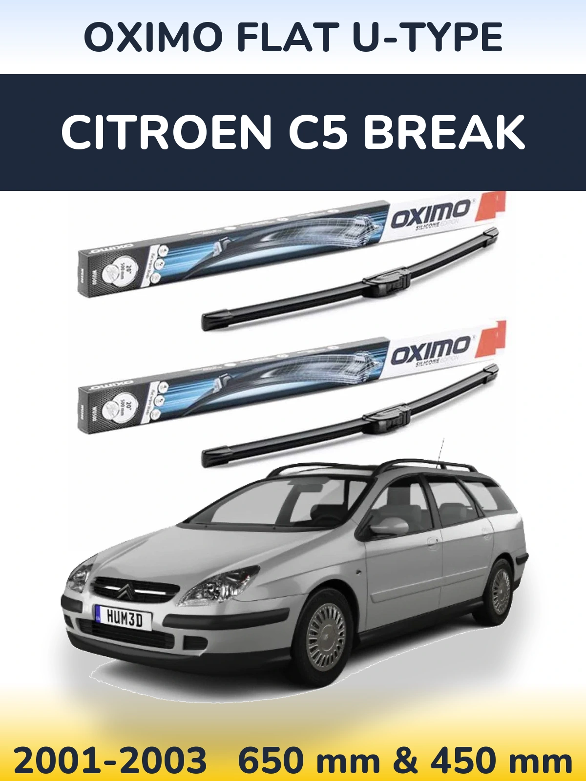 Ștergătoare Oximo Flat U-type pentru Citroen C5 Break