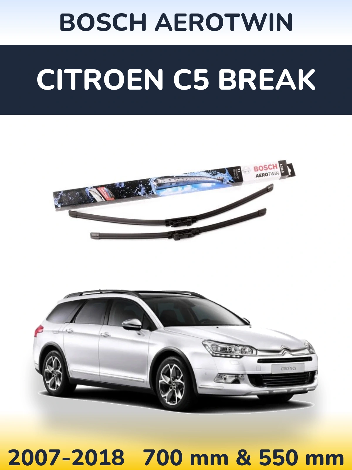 Ștergătoare BOSCH AeroTwin pentru Citroen C5 Break