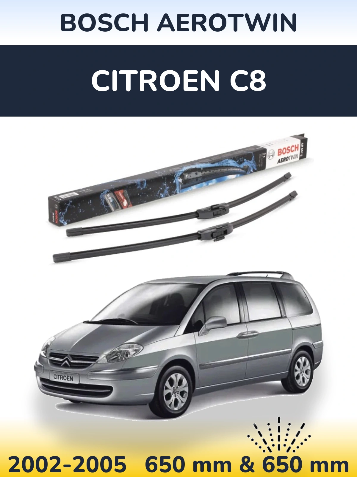 Ștergătoare BOSCH AeroTwin pentru Citroen C8