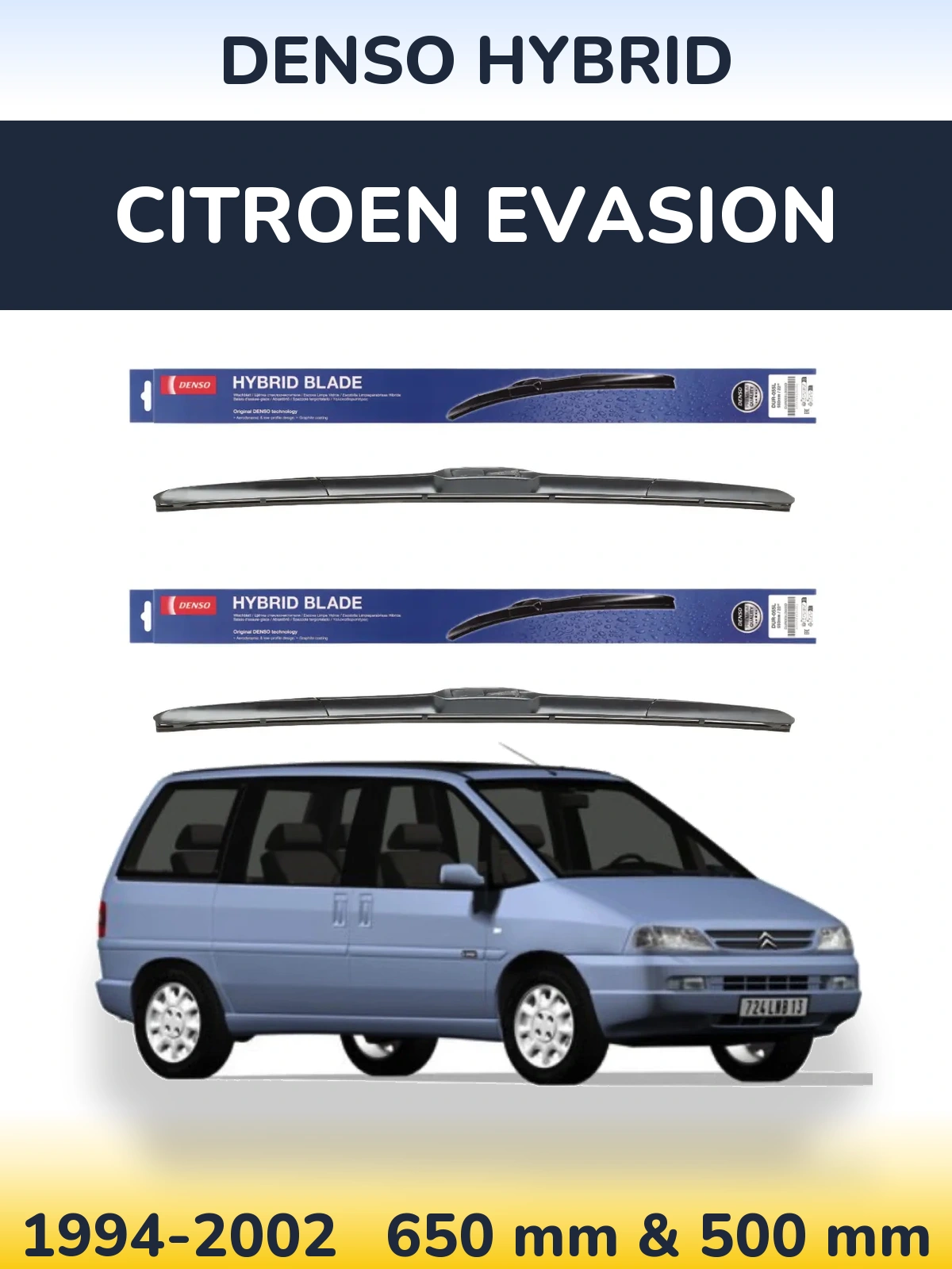 Ștergătoare Denso Hybrid pentru Citroen Evasion