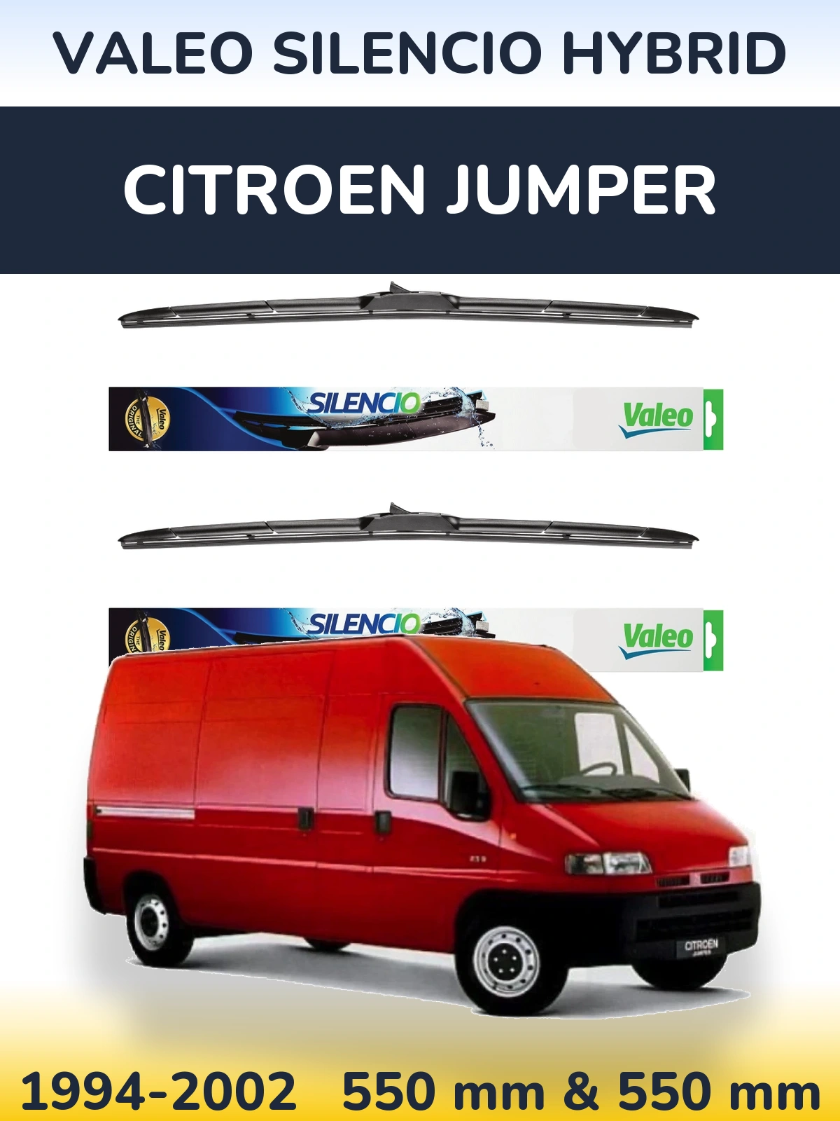 Ștergătoare Valeo Silencio Hybrid pentru Citroen Jumper