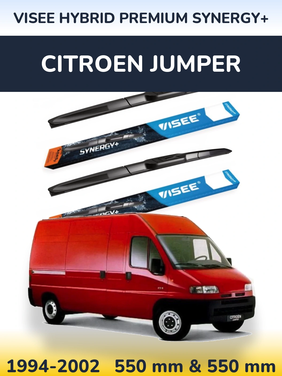 Ștergătoare VISEE HYBRID PREMIUM SYNERGY+ pentru Citroen Jumper