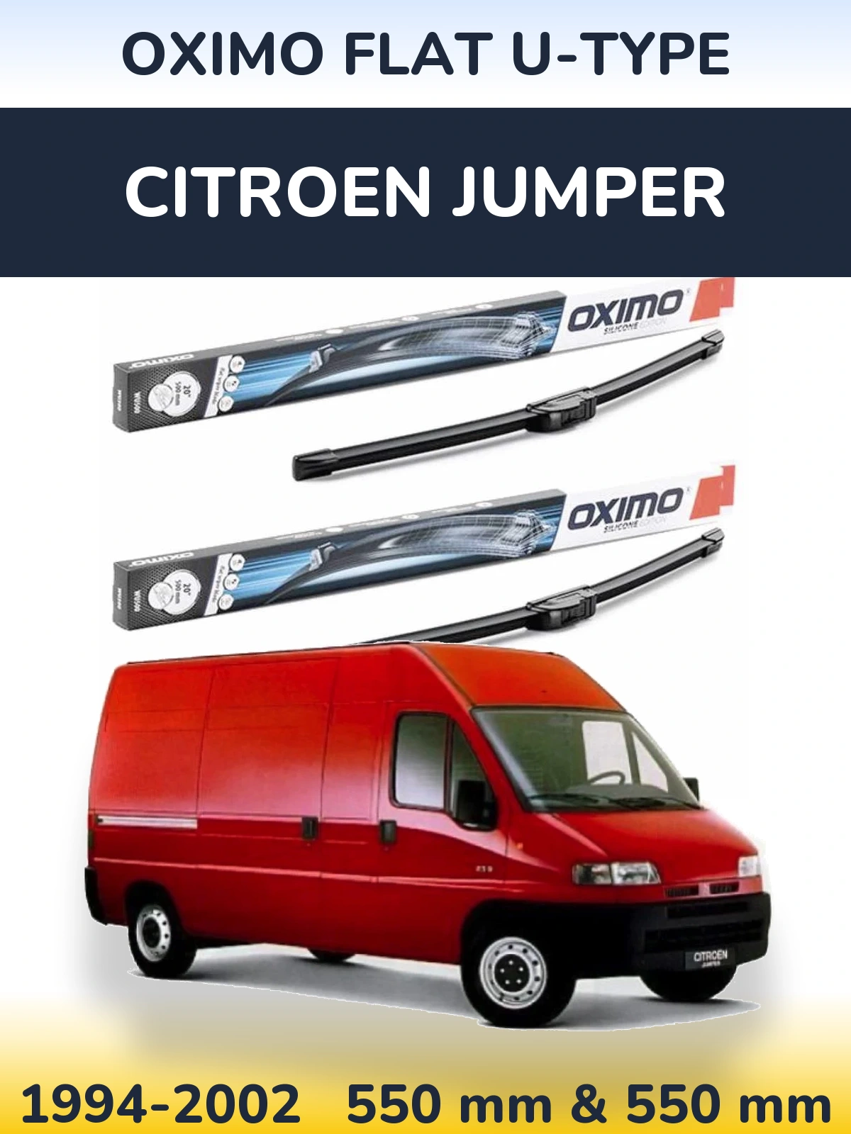 Ștergătoare Oximo Flat U-type pentru Citroen Jumper