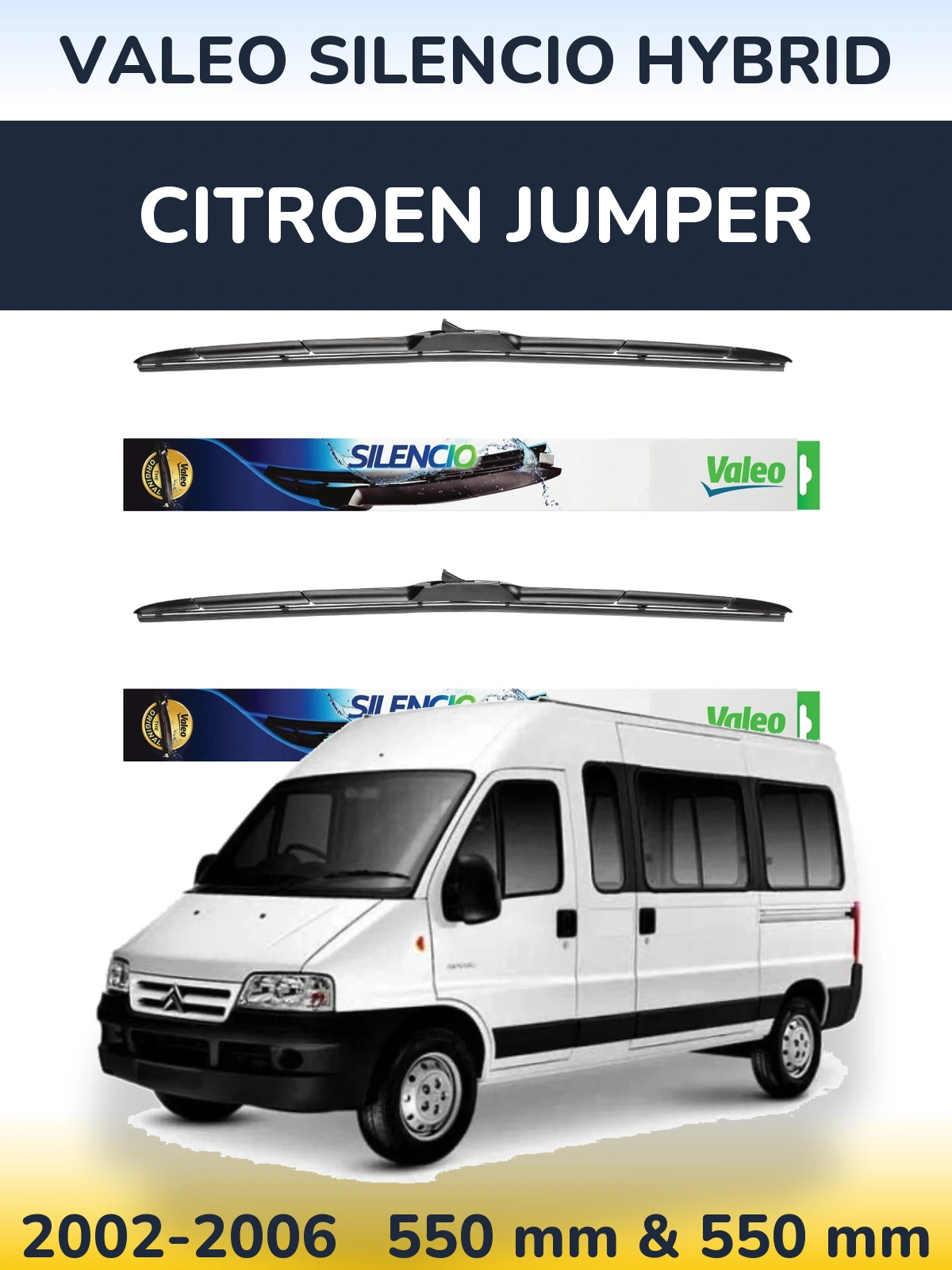 Ștergătoare Valeo Silencio Hybrid pentru Citroen Jumper
