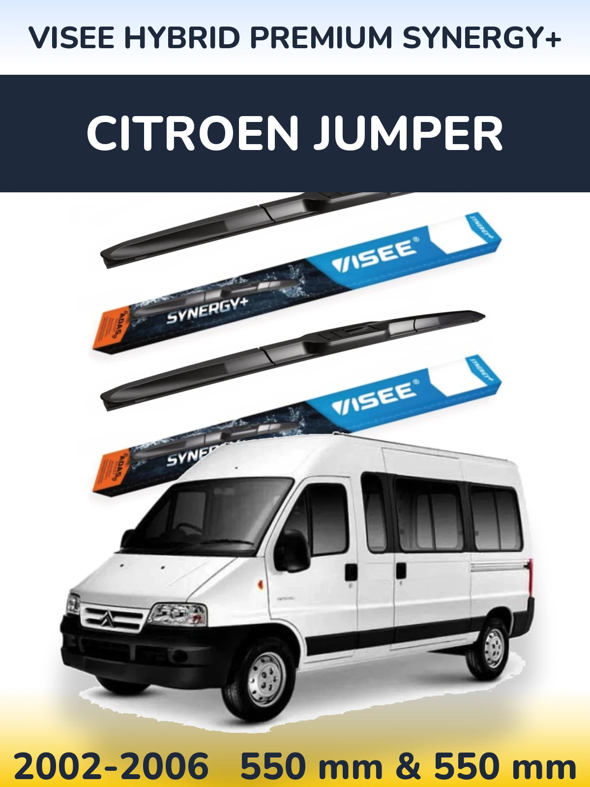 Ștergătoare VISEE HYBRID PREMIUM SYNERGY+ pentru Citroen Jumper