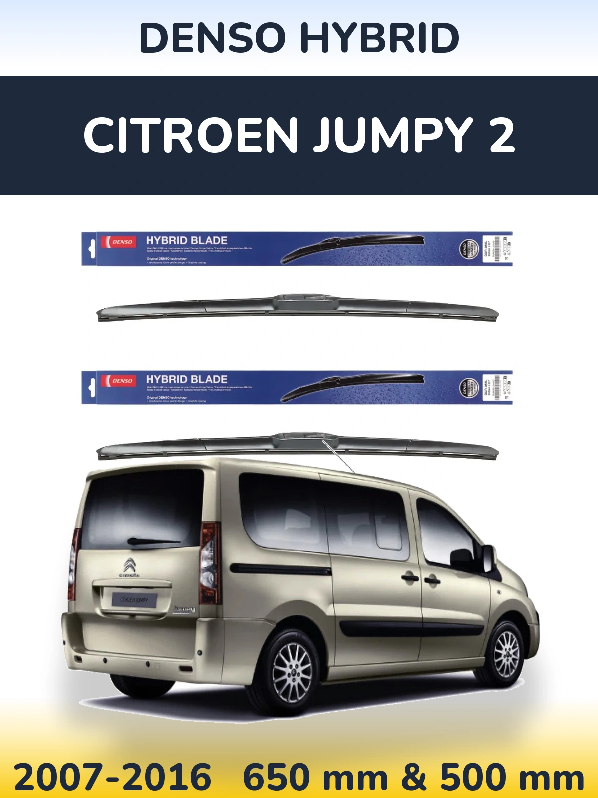 Ștergătoare Denso Hybrid pentru Citroen Jumpy 2