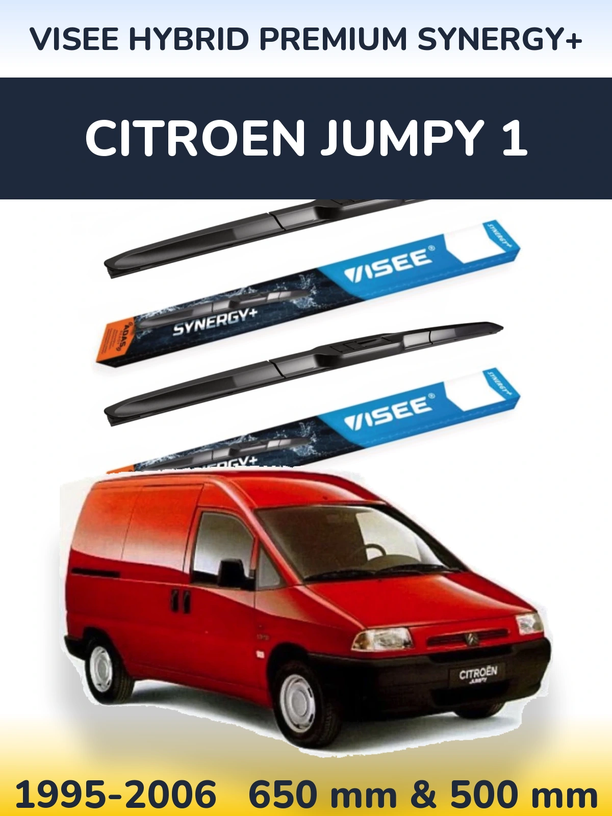 Ștergătoare VISEE HYBRID PREMIUM SYNERGY+ pentru Citroen Jumpy 1