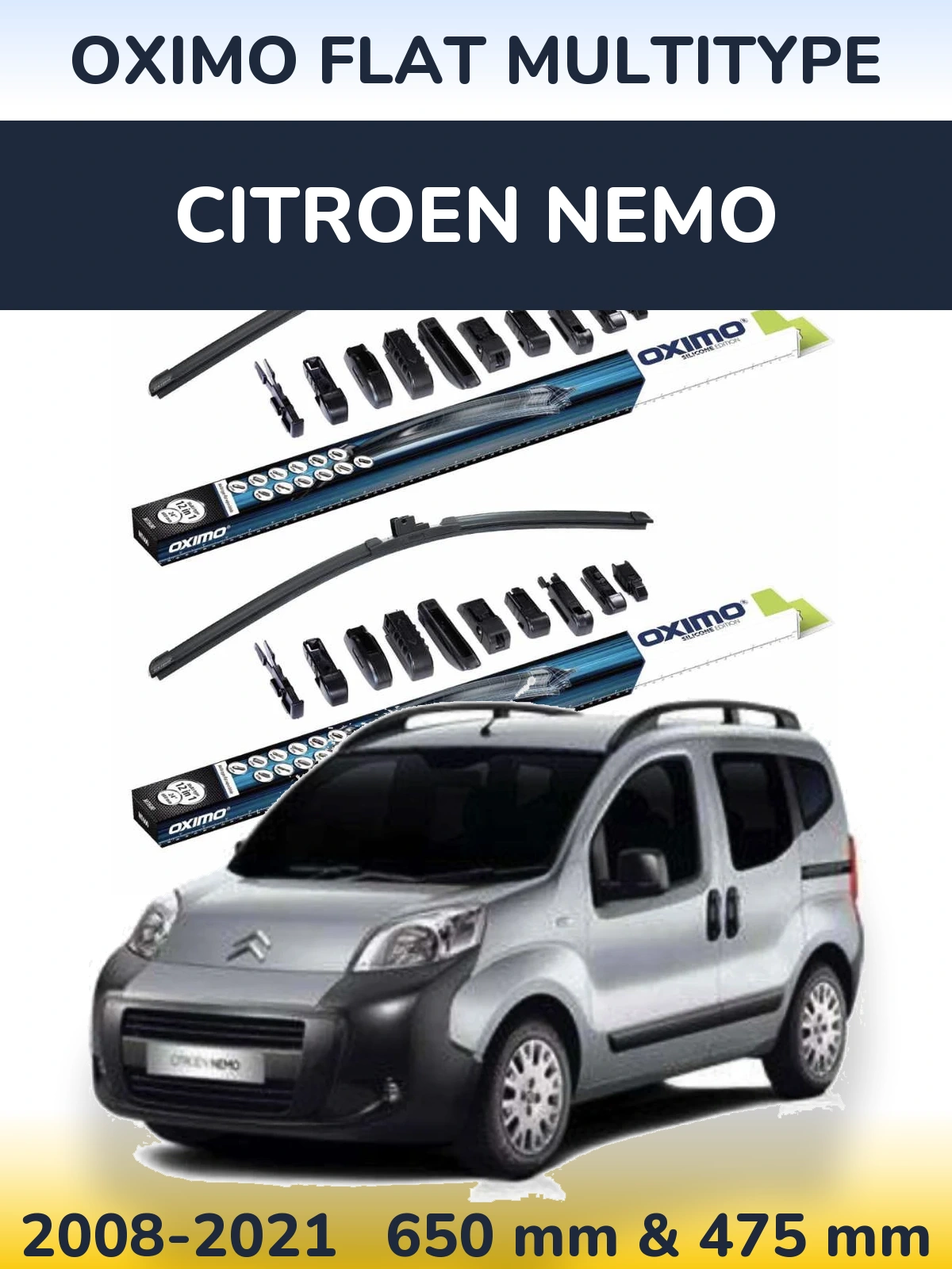 Ștergătoare Oximo Flat MultiTipe pentru Citroen Nemo